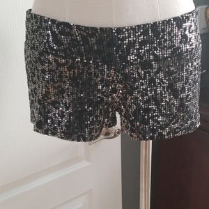 Bebe Kardashian spotted sequin shorts Sz M